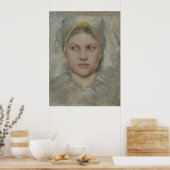 Klimt Portrait Study - Hannakin Head Print Poster (Küche)