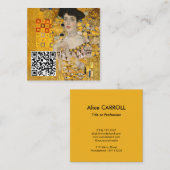 Klimt - Portrait von Adele Bloch-Bauer I - QR-Code Quadratische Visitenkarte (Vorne/Hinten)