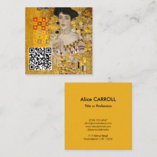 Klimt - Portrait von Adele Bloch-Bauer I - QR-Code Quadratische Visitenkarte