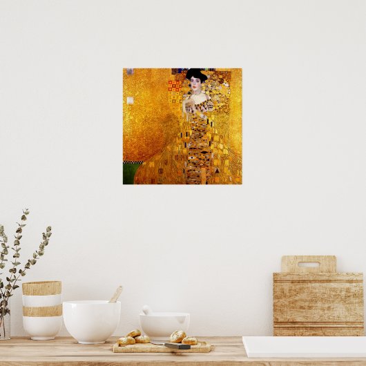 Klimt Portrait von Adele Bloch-Bauer Poster (Küche)