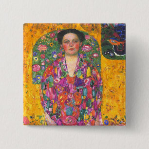 Klimt Portrait von Eugenia Primavesi Button