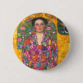 Klimt Portrait von Eugenia Primavesi Button (Vorderseite)