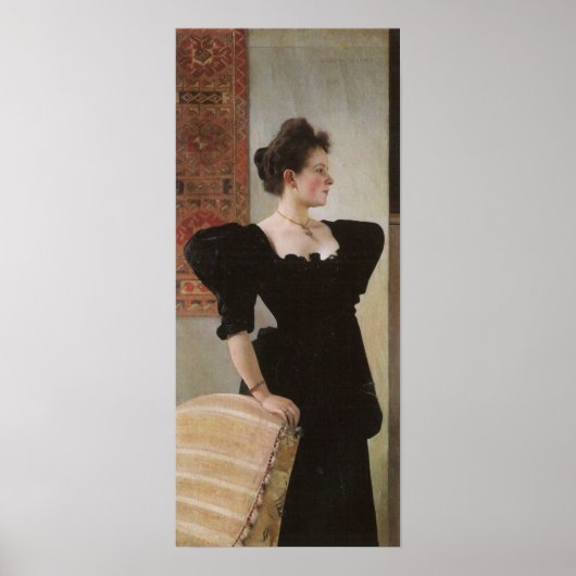 Klimt - Portrait von Marie Breunig 1894 Poster (Vorne)