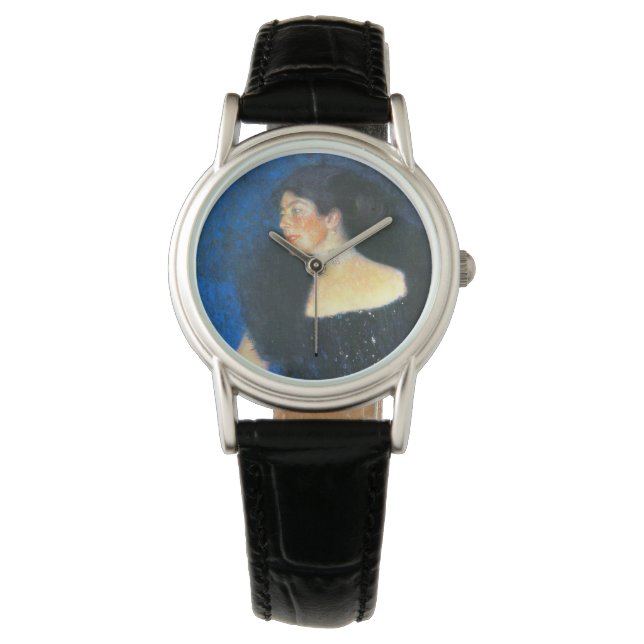 Klimt Portrait von Rose von Rosthorn-Friedmann Armbanduhr (Vorderseite)