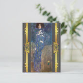 Klimt Restaured Emilie Floge Jugendstil-Malerei Postkarte (Stehend Vorderseite)