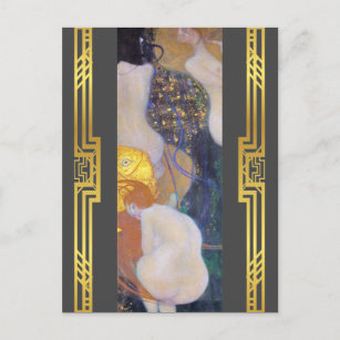 Klimt restauriert Goldfish Jugendstil-Malerei Postkarte