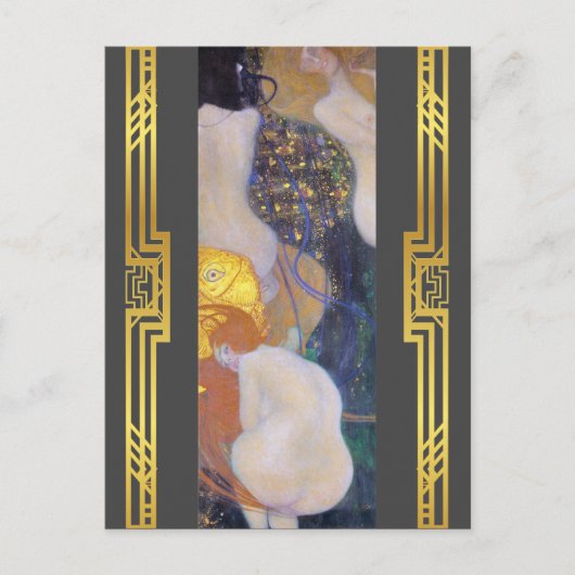 Klimt restauriert Goldfish Jugendstil-Malerei Postkarte (Vorderseite)