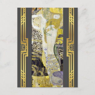 Klimt restauriert Wasserläufe Jugendstil-Malerei Postkarte