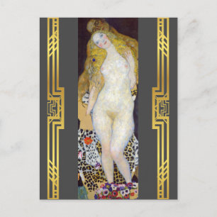 Klimt restaurierte Adam und Eve Bibelmalerei Postkarte