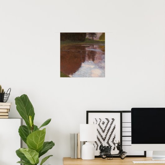 Klimt - ruhiger Teich Poster (Heimbüro)