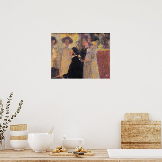 Klimt - Schubert am Klavier Poster (Küche)