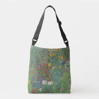 Klimt Sonnenblumen-Garten-Schultertasche