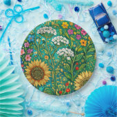 Klimt Sonnenblumenwiese Pappteller (Party)