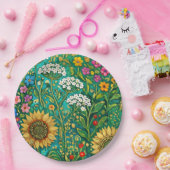 Klimt Sonnenblumenwiese Pappteller (Party)