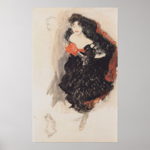 Klimt - Studie über Gemalde Judith 1908 Poster