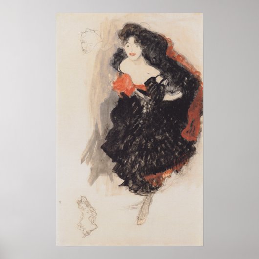 Klimt - Studie über Gemalde Judith 1908 Poster (Vorne)