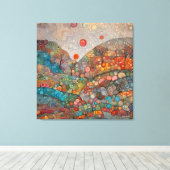 KLIMT STYLE FARBIGE WEISSLANDSCHAFTLICHE WIRBEL LEINWANDDRUCK (Insitu (Holzboden))