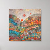 KLIMT STYLE FARBIGE WEISSLANDSCHAFTLICHE WIRBEL LEINWANDDRUCK (Vorderseite)