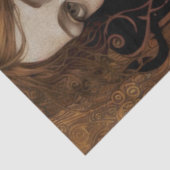 Klimt Style Frau mit Blume Decoupage Seidenpapier (Detail)