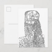 Klimt "The Kiss" Berühmte Kunst | Farbe Postkarte (Vorne/Hinten)