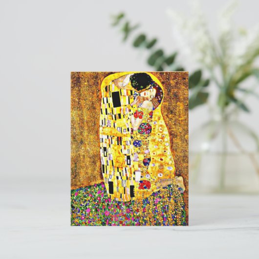 Klimt - The Kiss, berühmtes Bild, Postkarte (Stehend Vorderseite)
