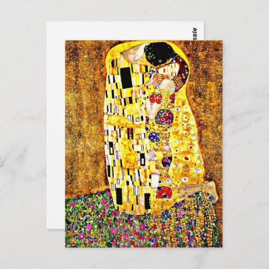 Klimt - The Kiss, berühmtes Bild, Postkarte (Vorne/Hinten)