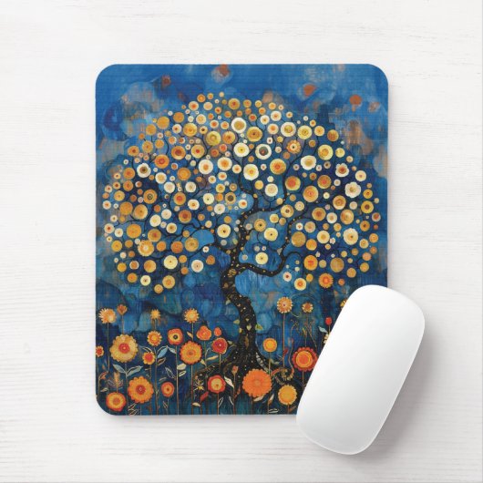 Klimt Tree of Life Mousepad (Mit Mouse)