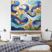 Klimt Wasserschläuche Leinwanddruck (Insitu (Schlafzimmer))