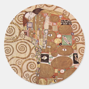 Klimt - Werkvorlagen zum Stocletfries Runder Aufkleber
