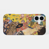 Klimt – Woman with a Fan – Personalized iPhone 16 Hülle (Rückseite (Horizontal))