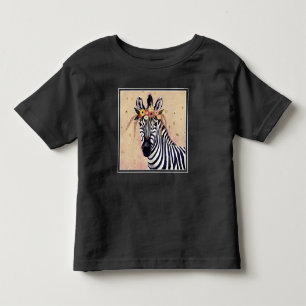 Klimt Zebra geschmückt in den Blumen Kleinkind T-shirt