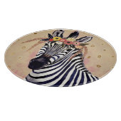 Klimt Zebra | geschmückt in den Blumen Schneidebrett (Ecke)