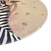 Klimt Zebra | geschmückt in den Blumen Schneidebrett (Ecke)
