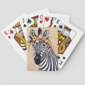 Klimt Zebra | geschmückt in den Blumen Spielkarten (Rückseite)