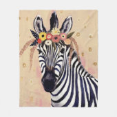Klimt Zebra | In Blume verziert Fleecedecke (Vorderseite)