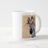 Klimt Zebra | In Blume verziert Jumbo-Tasse (Vorderseite Rechts)