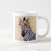 Klimt Zebra | In Blume verziert Jumbo-Tasse (Rechts)