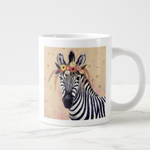 Klimt Zebra   In Blume verziert Jumbo-Tasse