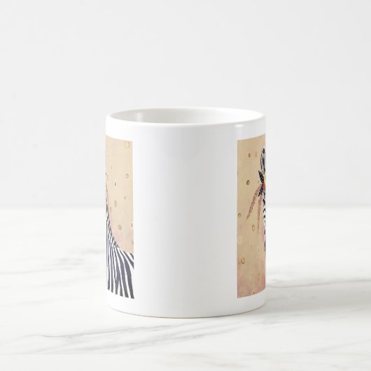 Klimt Zebra | In Blume verziert Kaffeetasse (Mittel)