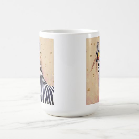 Klimt Zebra | In Blume verziert Kaffeetasse (Mittel)