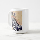 Klimt Zebra | In Blume verziert Kaffeetasse (Vorderseite Links)