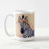Klimt Zebra | In Blume verziert Kaffeetasse (Links)