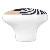 Klimt Zebra | In Blume verziert Keramikknauf (Seitenansicht)