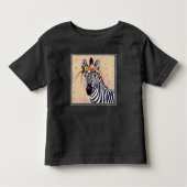 Klimt Zebra | In Blume verziert Kleinkind T-shirt (Vorderseite)