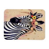 Klimt Zebra | In Blume verziert Magnet (Horizontal)