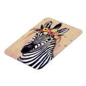 Klimt Zebra | In Blume verziert Magnet (Linke Seite)