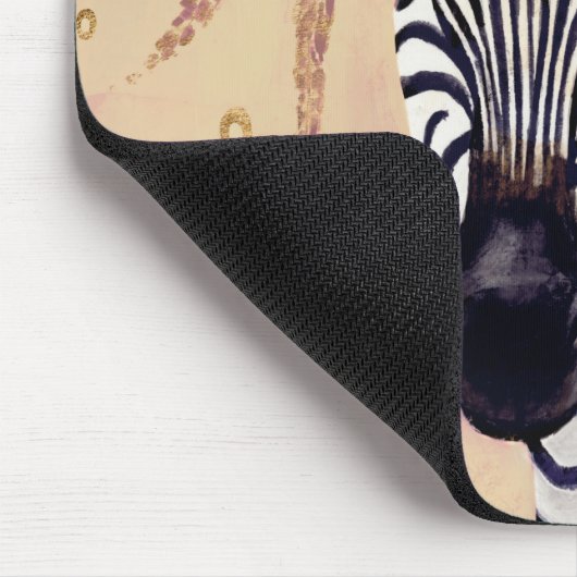 Klimt Zebra | In Blume verziert Mousepad (Ecke)