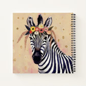 Klimt Zebra | In Blume verziert Notizblock (Rückseite)