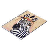 Klimt Zebra | In Blume verziert Notizblock (Linke Seite)
