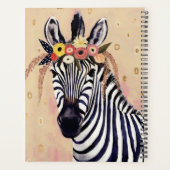 Klimt Zebra | In Blume verziert Planer (Rückseite)